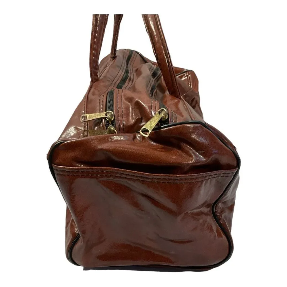 Vintage 80s Wilson Distressed Spell Out Handled Duffel Bag Gym Bag Carry On USA